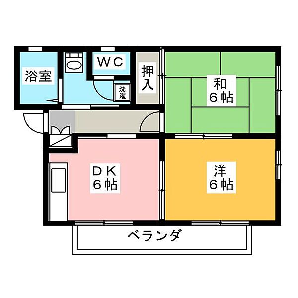 サングリーン ｜静岡県沼津市本田町(賃貸アパート2DK・1階・40.91㎡)の写真 その2