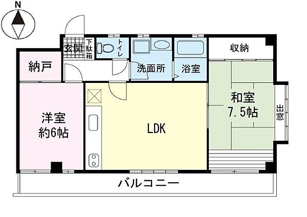 ファランドールエバラ ｜静岡県沼津市江原町(賃貸マンション2SDK・1階・46.36㎡)の写真 その2