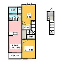 ハーベストコートＳ  ｜ 静岡県裾野市佐野（賃貸アパート2LDK・2階・56.30㎡） その2