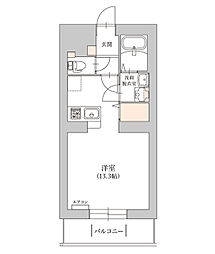 アラモファミリア杉崎町 ワンルームの間取図画像