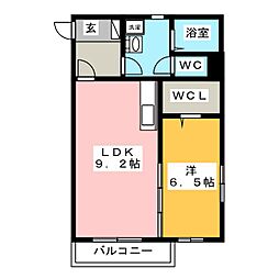 ソブリンハウス 1LDKの間取図画像