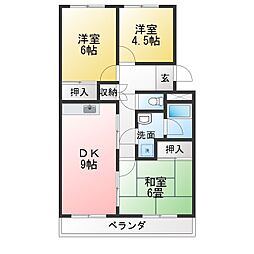正玲マンション 3DKの間取図画像