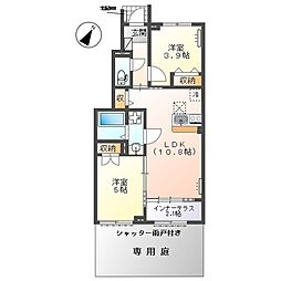 ソラーナ 2LDKの間取図画像