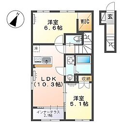 ソラーナ 2LDKの間取図画像