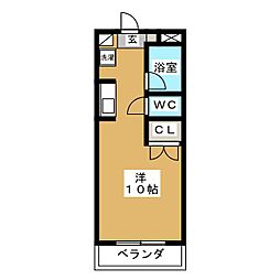 エクセル大岡 ワンルームの間取図画像