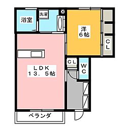 サンリットM 1LDKの間取図画像