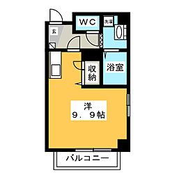 アビターレ平町 ワンルームの間取図画像
