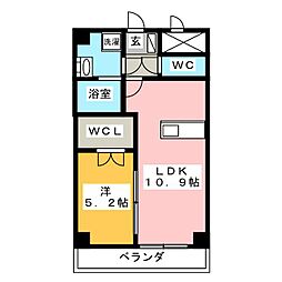 ソレイユ・ルヴァン 1LDKの間取図画像