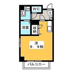アビターレ平町 ワンルームの間取図画像