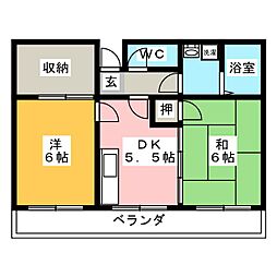 ファランドールエバラ 2SDKの間取図画像
