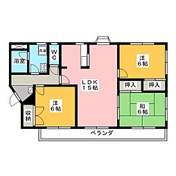 Mコーポ 3LDKの間取図画像