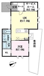 トローノ大岡公園 1SLDKの間取図画像