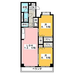 パーク末広 2LDKの間取図画像