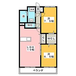 リヴ・ファースト・South 2LDKの間取図画像