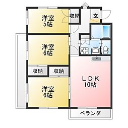 メゾンWAKABA 3LDKの間取図画像