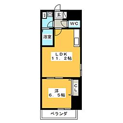 コルディエラ 1LDKの間取図画像