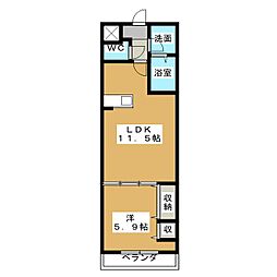 セルビシオ 1LDKの間取図画像