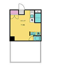 Kレジデンス大手町 1Kの間取図画像