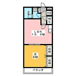 ヴィブレエクセレンス 1LDKの間取図画像