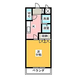 ルミエール香貫 1Kの間取図画像