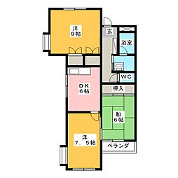 ハイグレースM 3DKの間取図画像