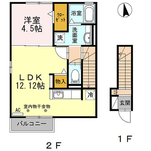 アマルフィ ｜静岡県藤枝市下青島(賃貸アパート1LDK・2階・35.88㎡)の写真 その2