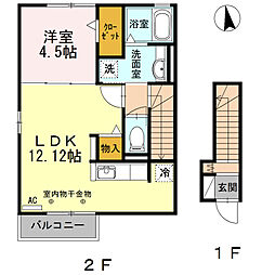 アマルフィ 1LDKの間取図画像