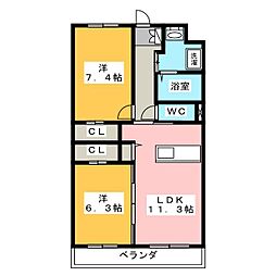 IBB7 2LDKの間取図画像