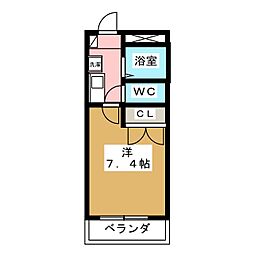 アパート 1Kの間取図画像