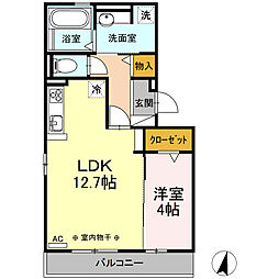 ウルラ 1LDKの間取図画像