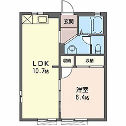 ファミール落合A 1LDKの間取図画像