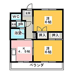 プレミール千樹 2Kの間取図画像