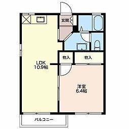 サンライズKA 1LDKの間取図画像