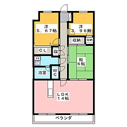 ソレール 1階3LDKの間取り