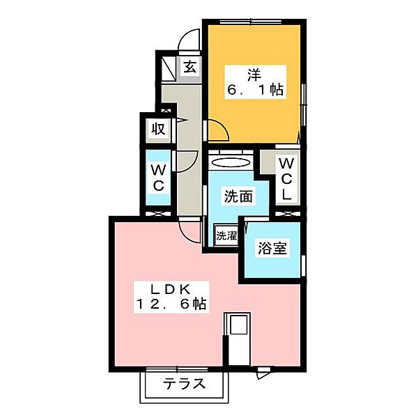 プリーマ ｜静岡県菊川市加茂(賃貸アパート1LDK・1階・47.81㎡)の写真 その2