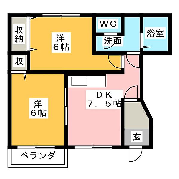 プロスパーI ｜静岡県掛川市杉谷南２丁目(賃貸アパート2DK・1階・44.47㎡)の写真 その2