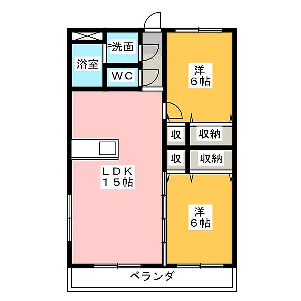 叶音 ｜静岡県菊川市加茂(賃貸マンション2LDK・3階・59.40㎡)の写真 その2