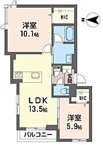 ポート　ヴィラII 301 ｜ 静岡県掛川市中央２丁目1-5(地番)（賃貸マンション2LDK・3階・66.53㎡） その2