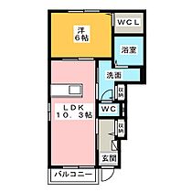 コトン　ジャルダン  ｜ 静岡県掛川市富部（賃貸アパート1LDK・1階・44.21㎡） その2