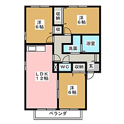 ウィル・フレアB 3LDKの間取図画像