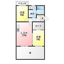 ソフィアガーデン 2LDKの間取図画像