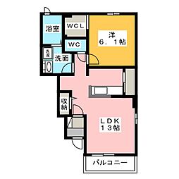 サンリット3 1LDKの間取図画像