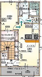 LOTUS成滝 1LDKの間取図画像