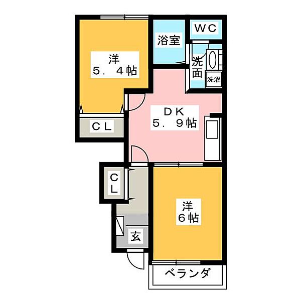 サンライズガーデン ｜静岡県富士市檜新田(賃貸アパート2DK・1階・42.77㎡)の写真 その2