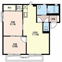 ミラージュＣ  ｜ 静岡県富士市北松野（賃貸アパート2LDK・1階・50.60㎡） その2