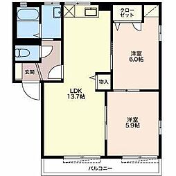 間取図画像 2LDK