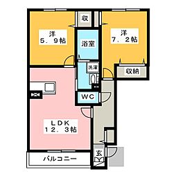 間取図画像 2LDK