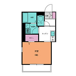 シェアモ ワンルームの間取図画像