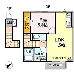 グランシエル 1LDKの間取図画像