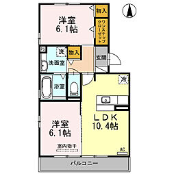 F・NEternity 2LDKの間取図画像